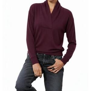 NEW BOBI shawl collar sweatshirt in wine